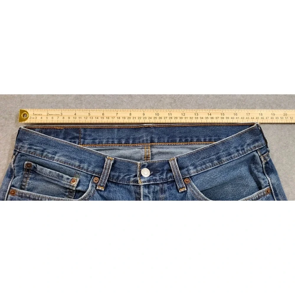 Levi's‎ 505 Men's Straight Leg Blue Jeans, Regular Fit, Size 36x34, 100% Cotton